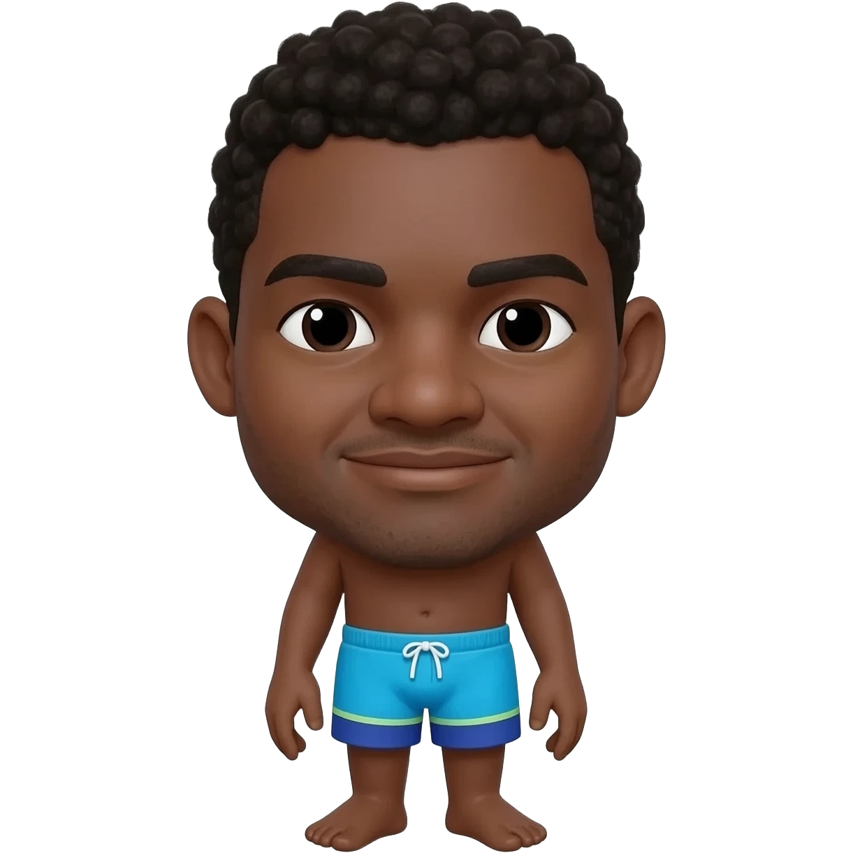 Black American man swim brief with feet  emoji