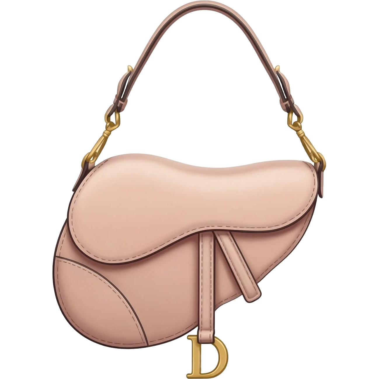 flesh color dior saddle bag emoji