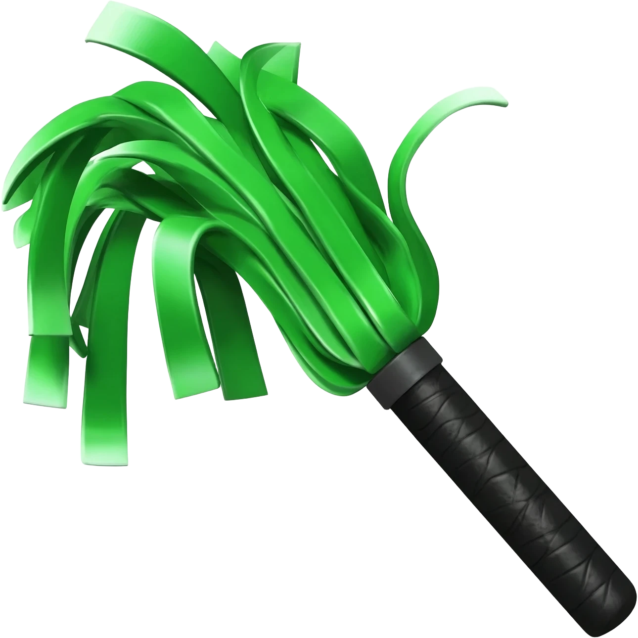black and green with black handle flogger emoji