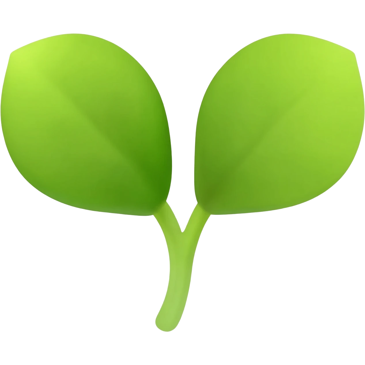 sprout of two leaves emoji