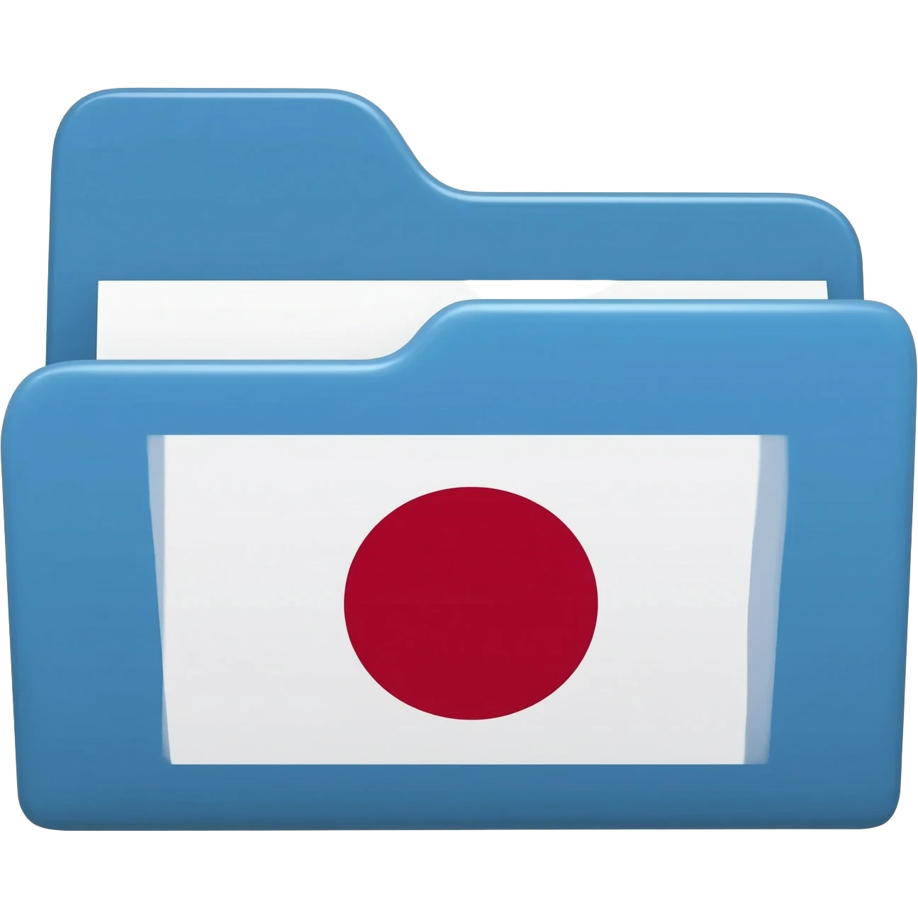 blue japan file folder emoji