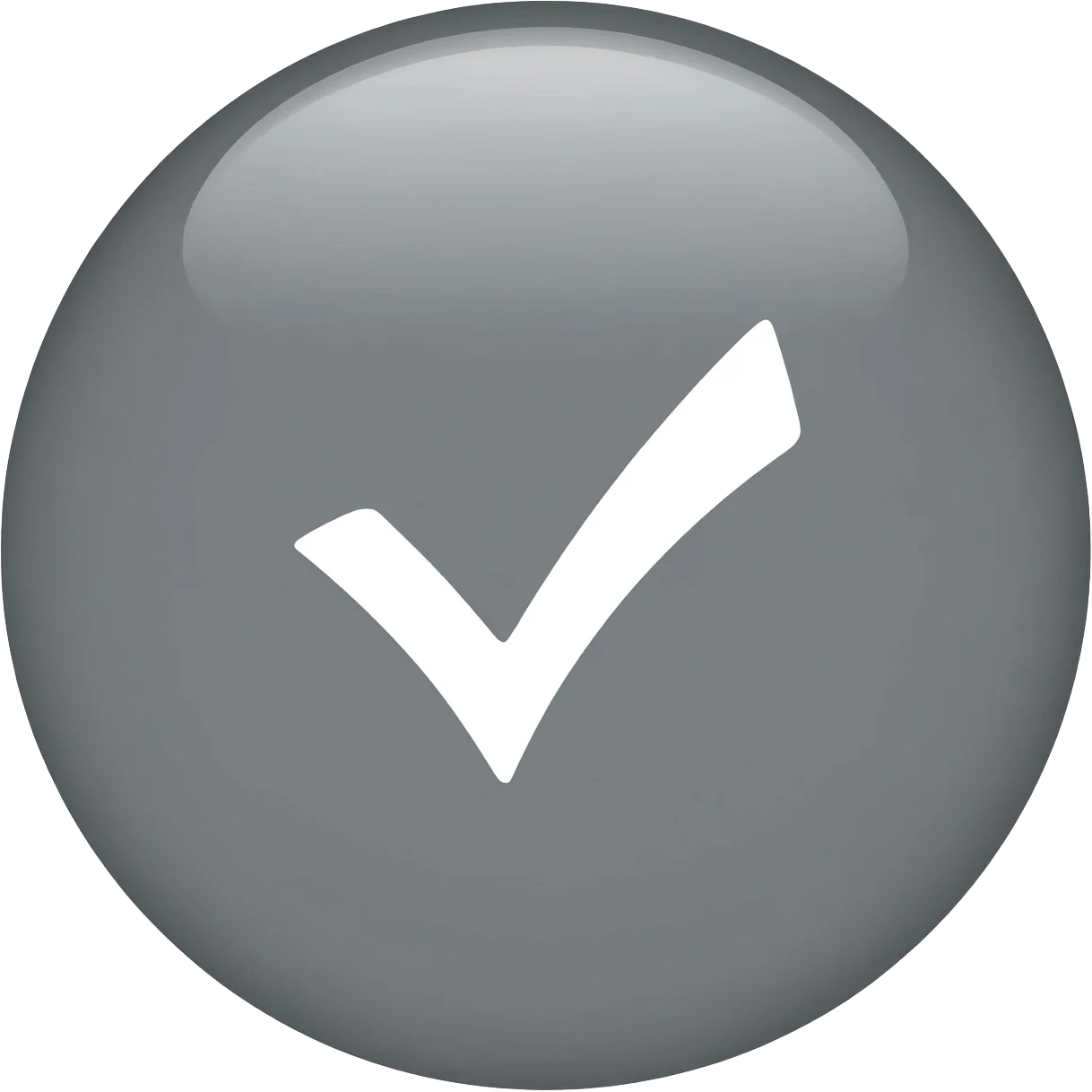 Grey circle with white checkmark in it emoji