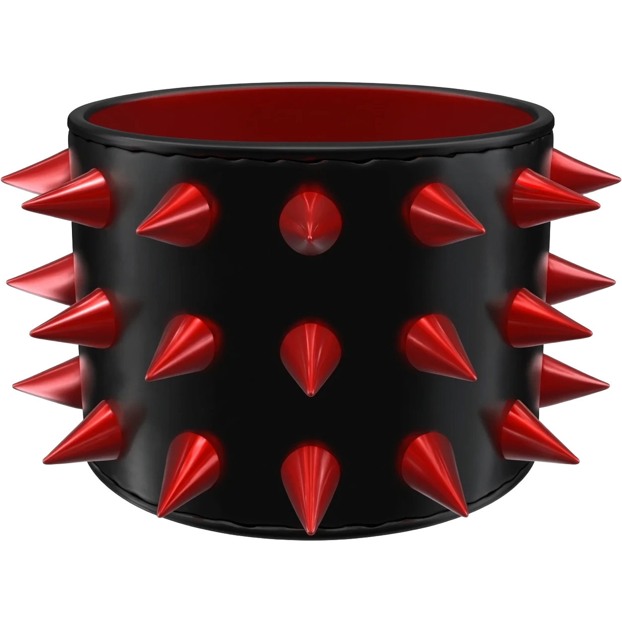 Black and red gothic spiked bracelet wristlet  emoji
