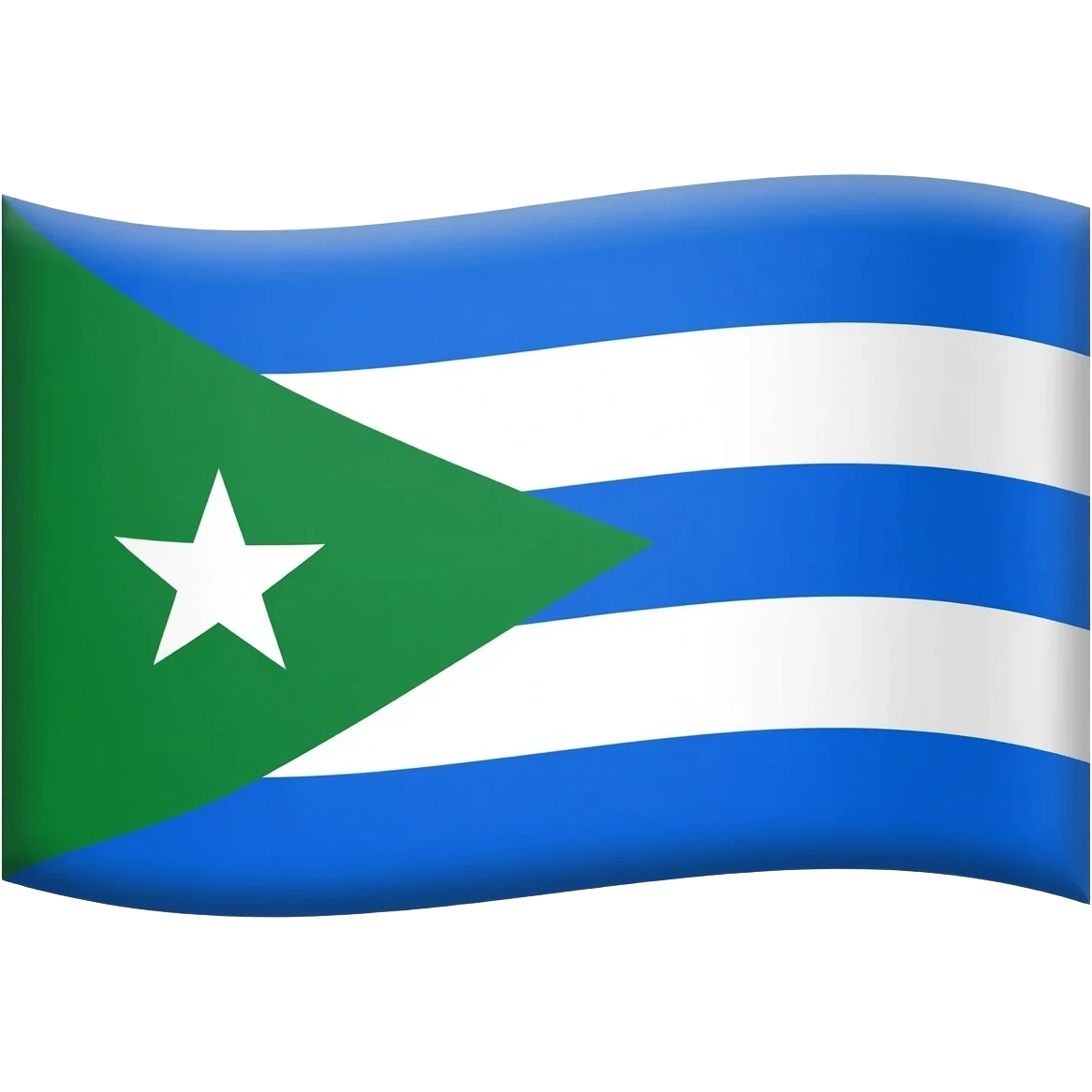 The Puerto Rico flag, except the blue is changed to a lighter blue with a hex code #87cefa emoji