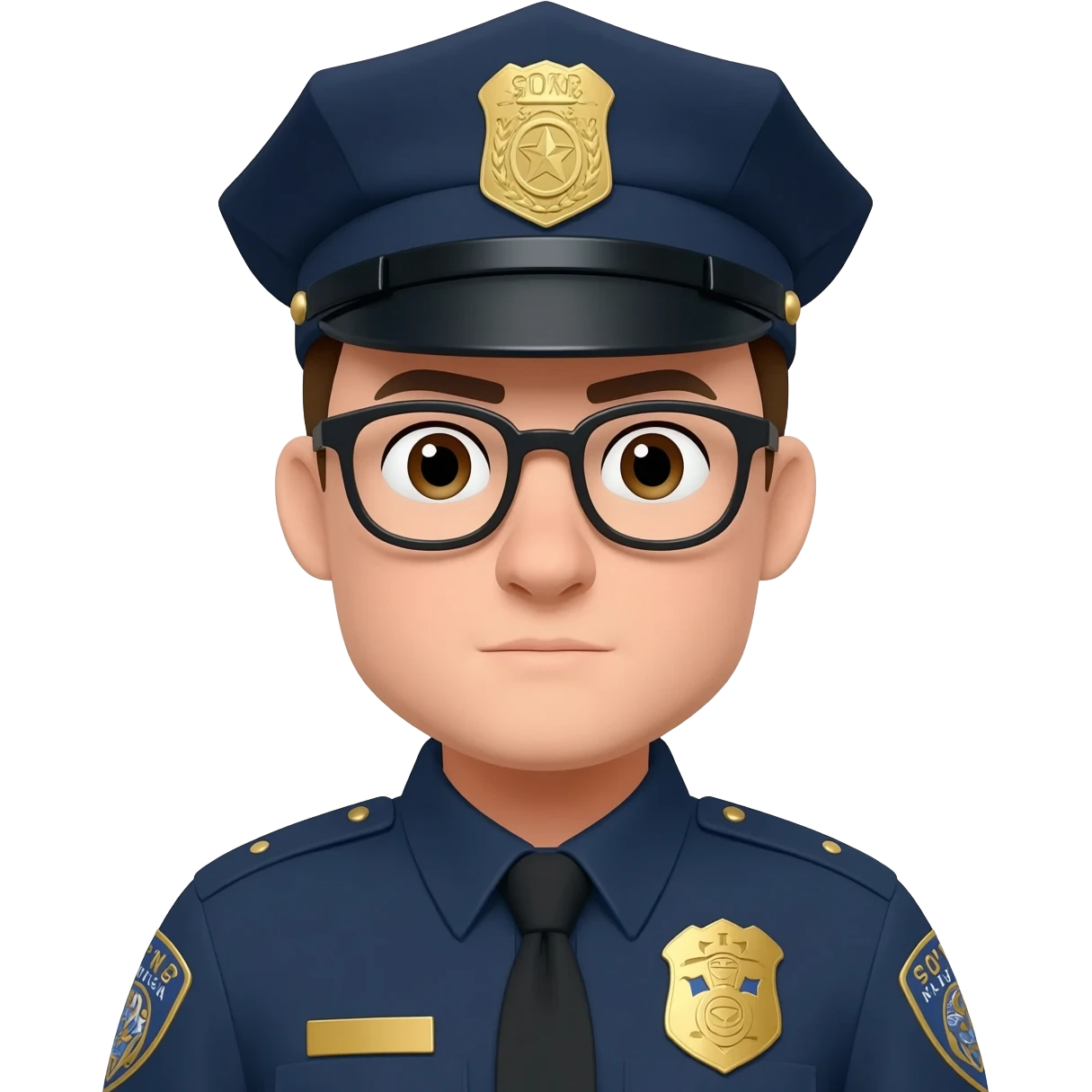 policeman with glasses emoji