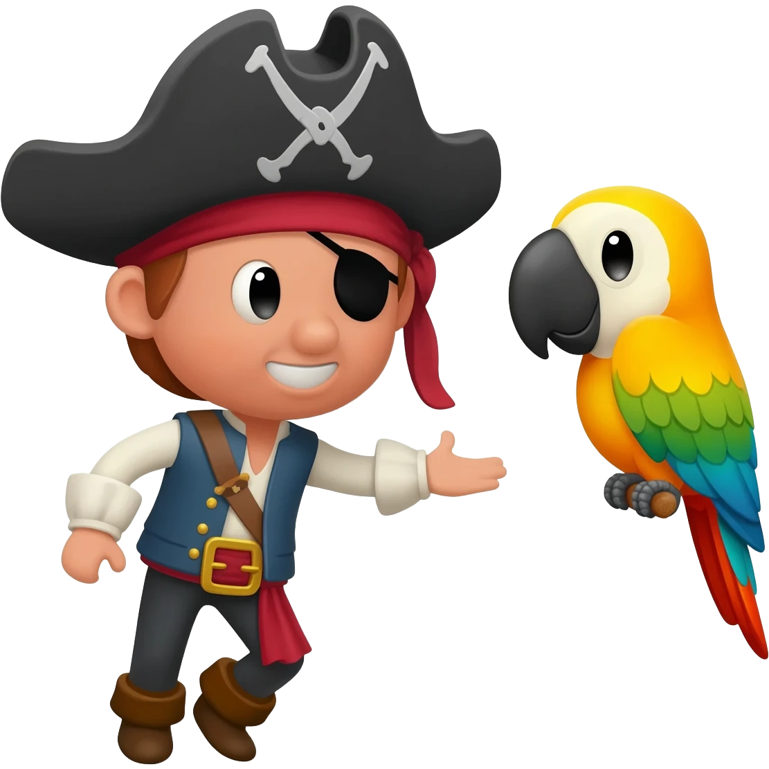 pirate and parrot emoji