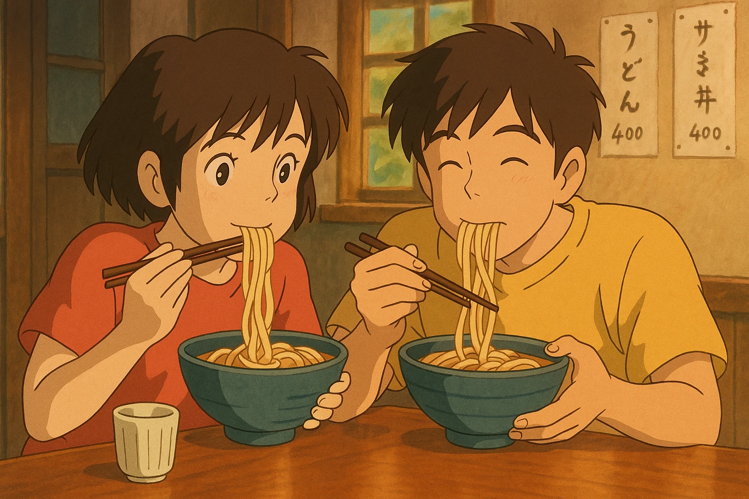 couple eating noodles emoji