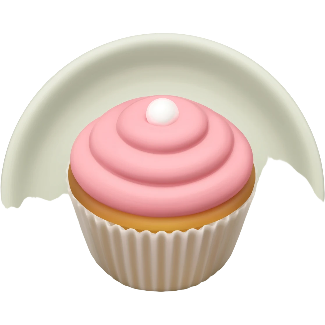 Cupcake with pink icing emoji