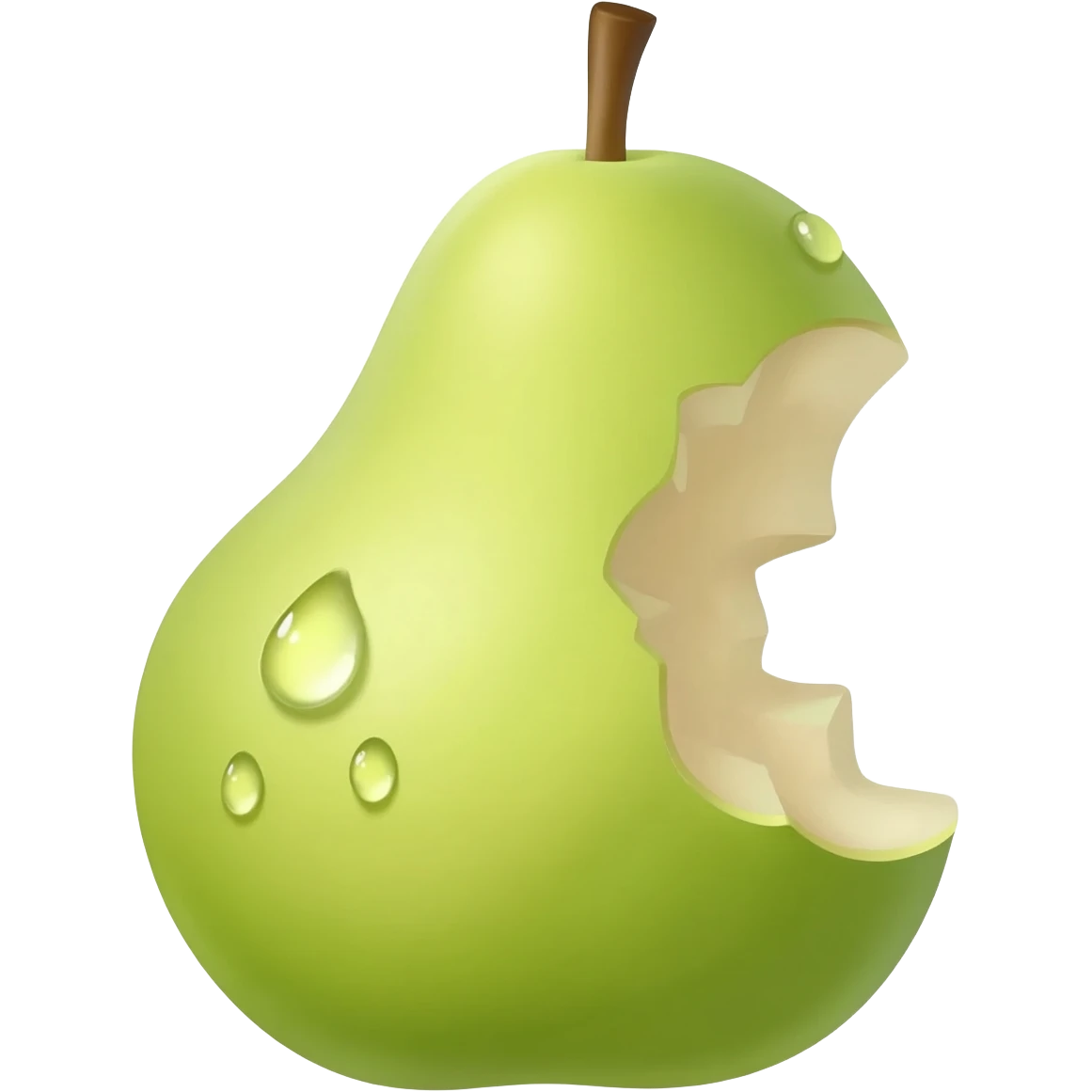 bitten pear emoji