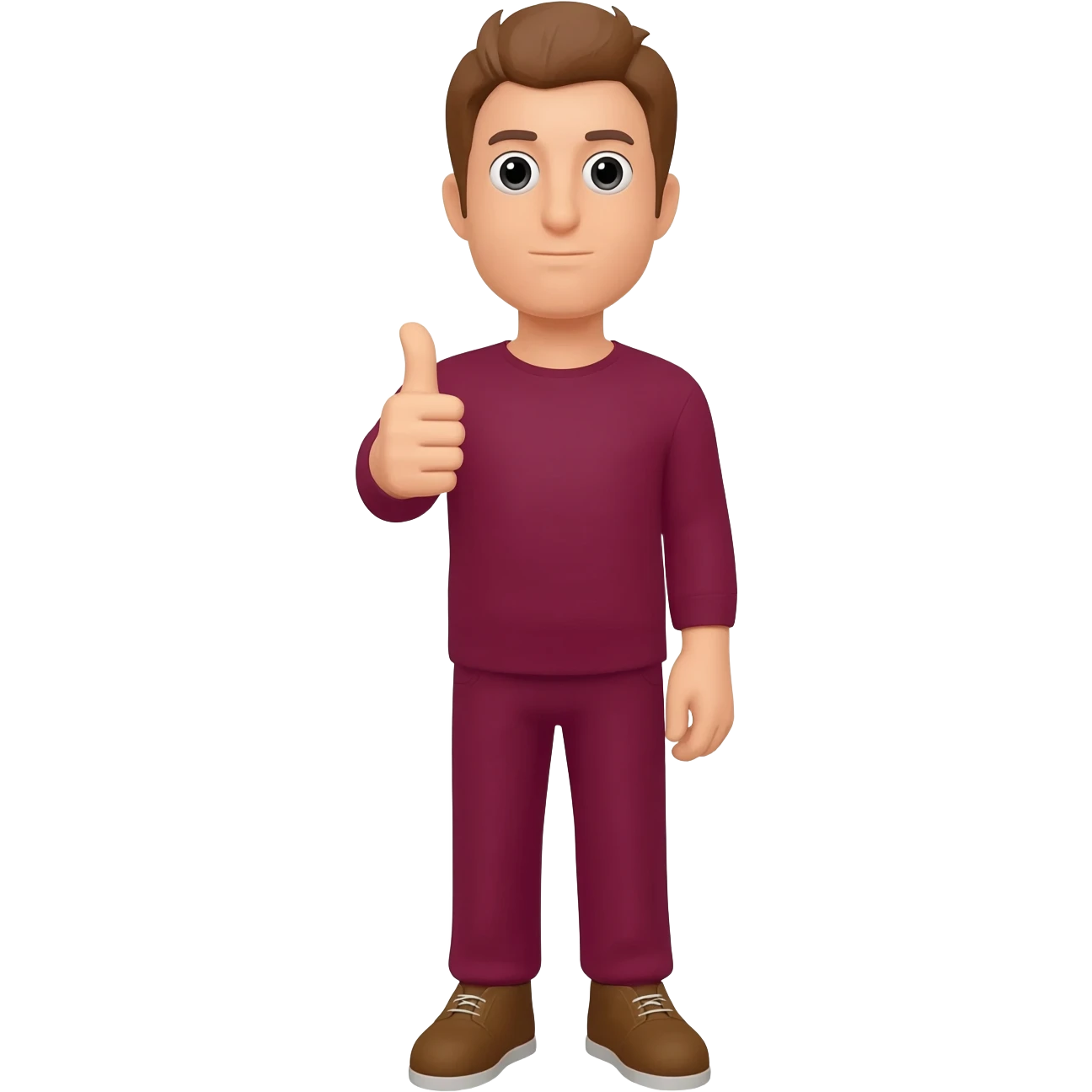Maroon thumps up emoji
