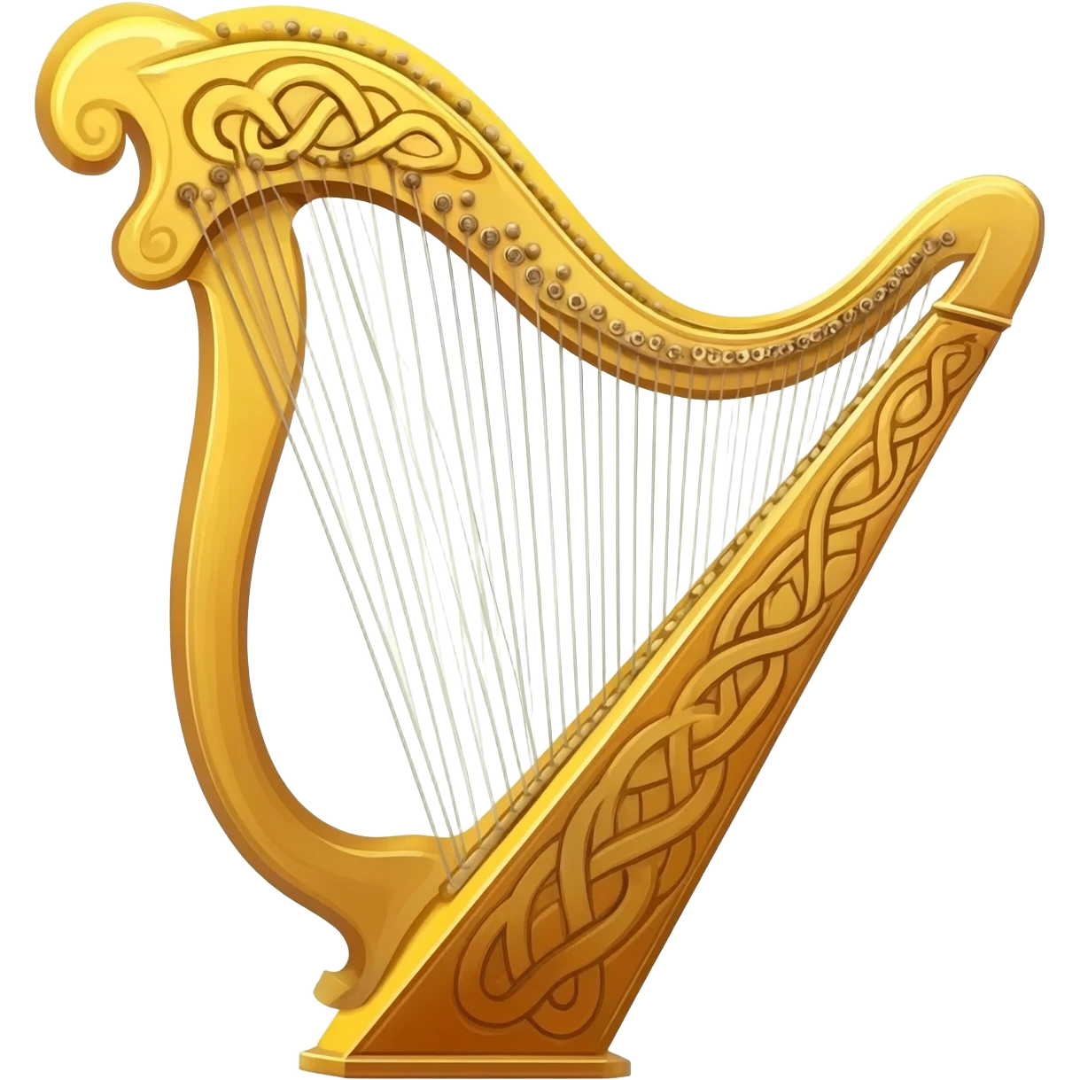 Golden Irish Harp centered on a Kelly Green background emoji