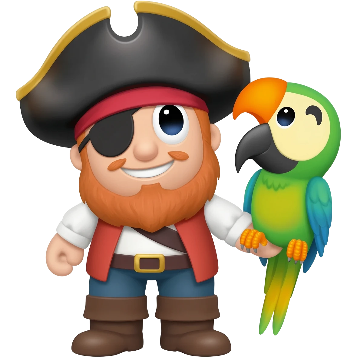 pirate and parrot emoji