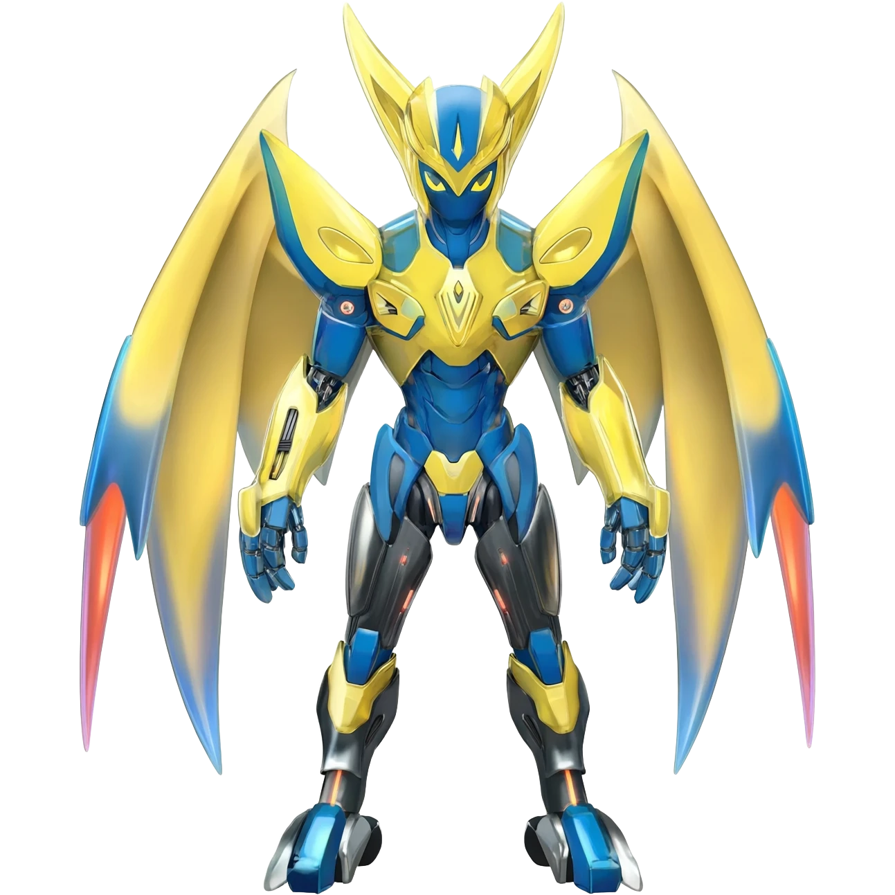 Futuristic Epic Legendary Shiny Cyber-Latios-Dialga-Reshiram-Creature, (full body) emoji