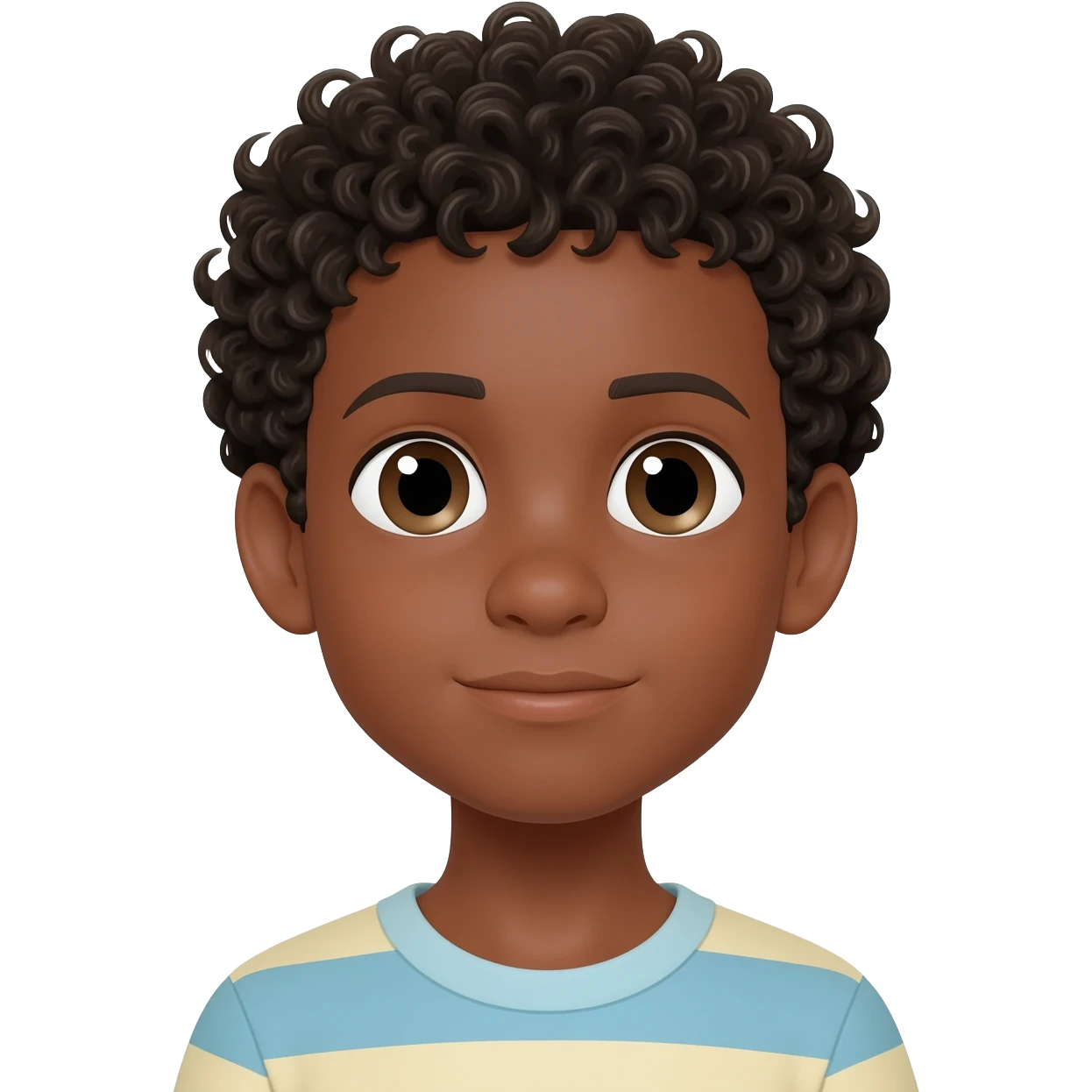 saying goodbye black boy curly hair emoji