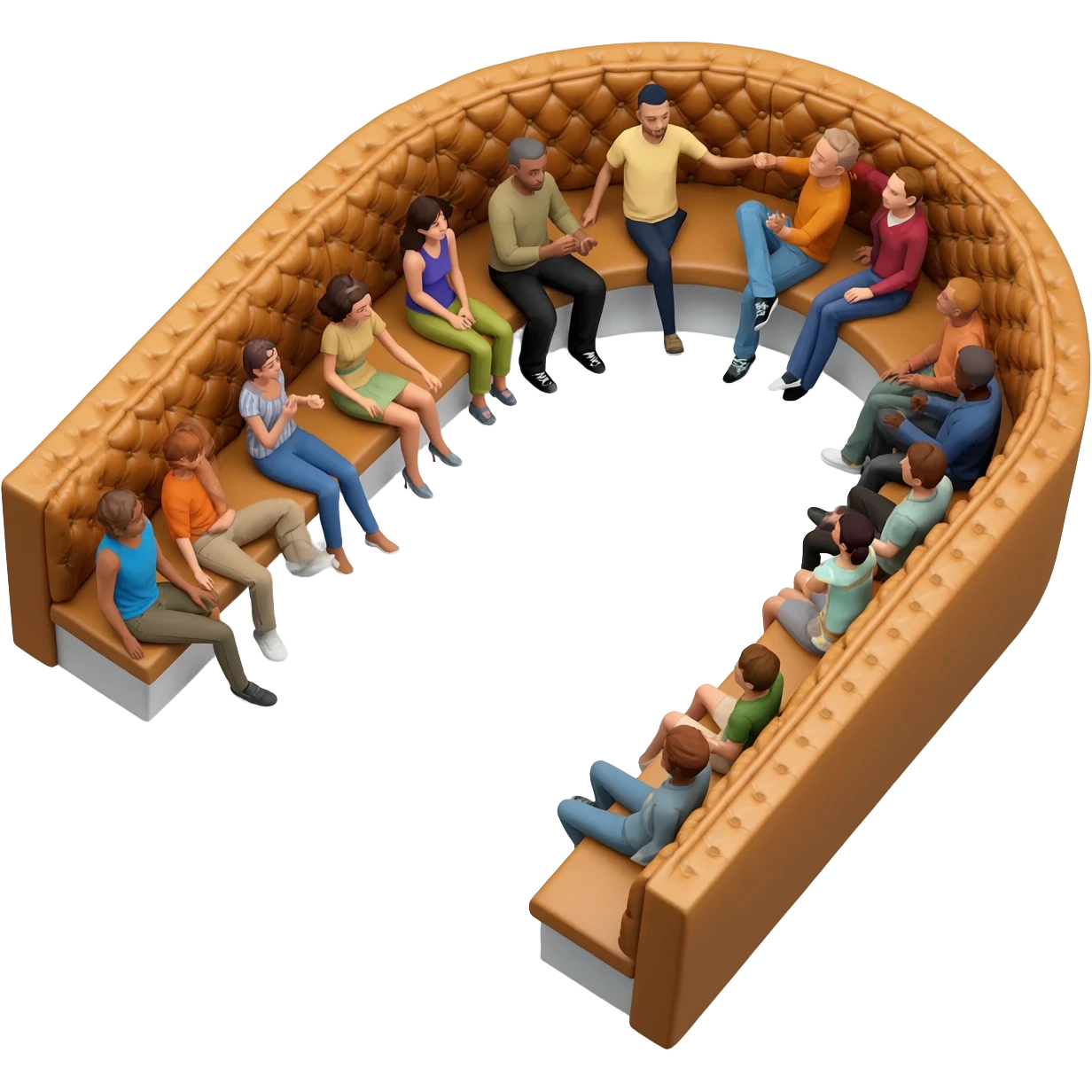 we would sit, stand, and dance on a U-shaped tufted-leather banquette. emoji