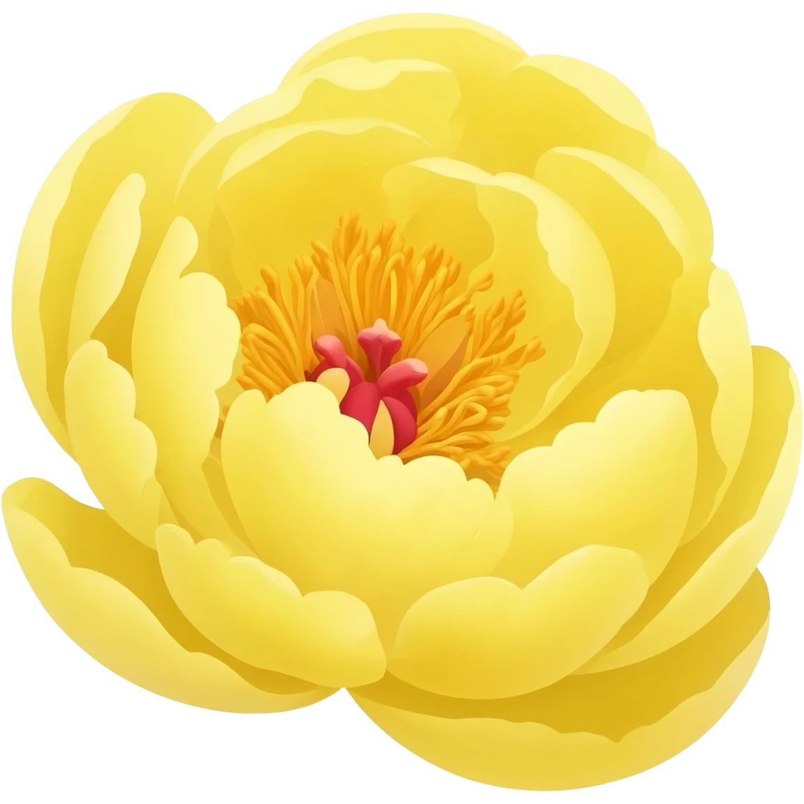 Butter yellow peony emoji