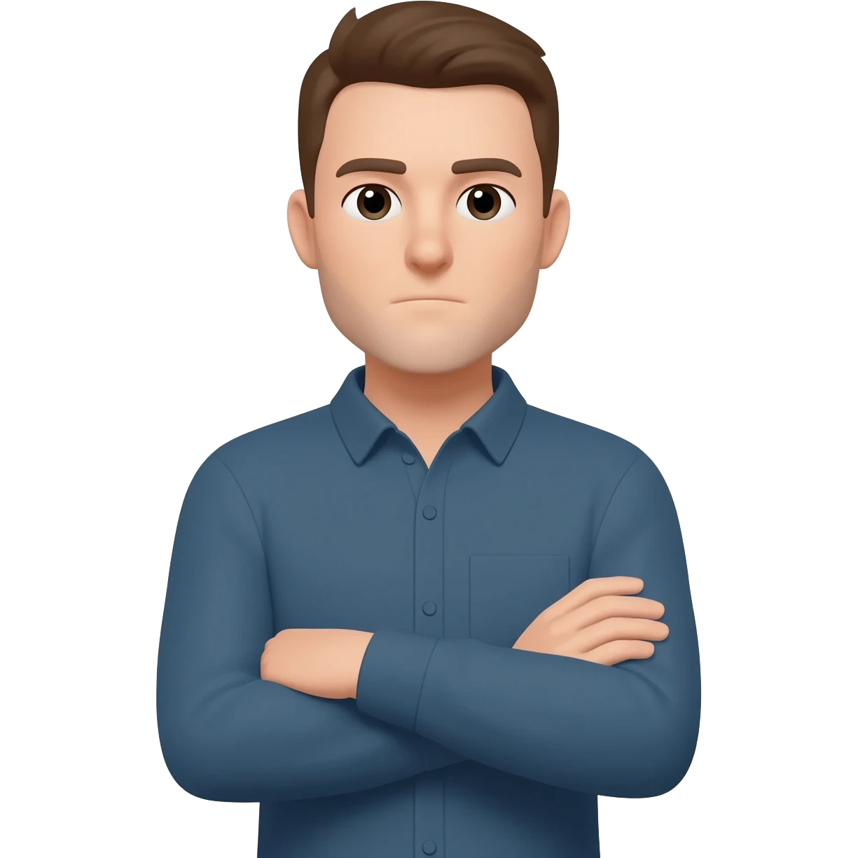 man crosing hands emoji