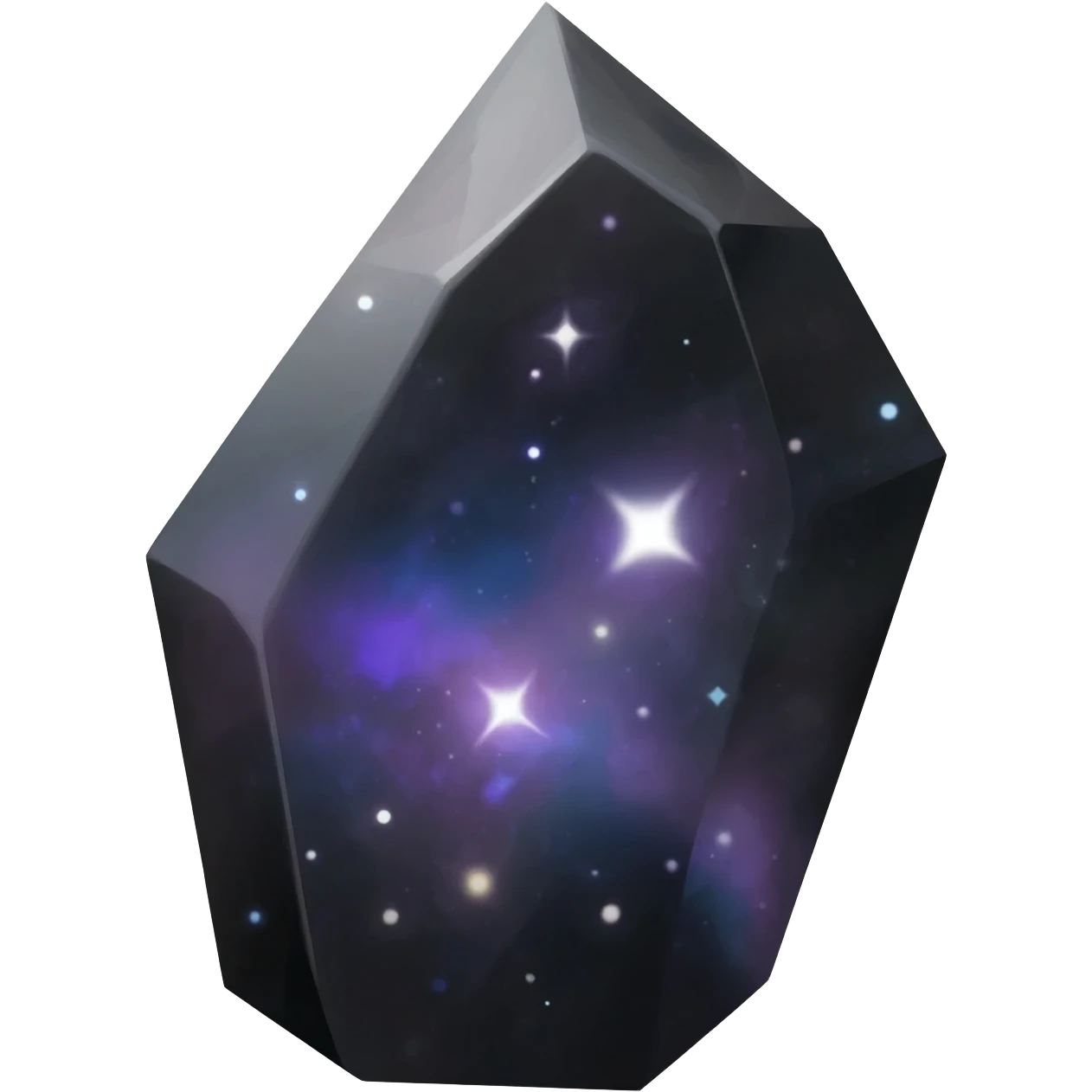 black iridescent nebula crystal shard emoji