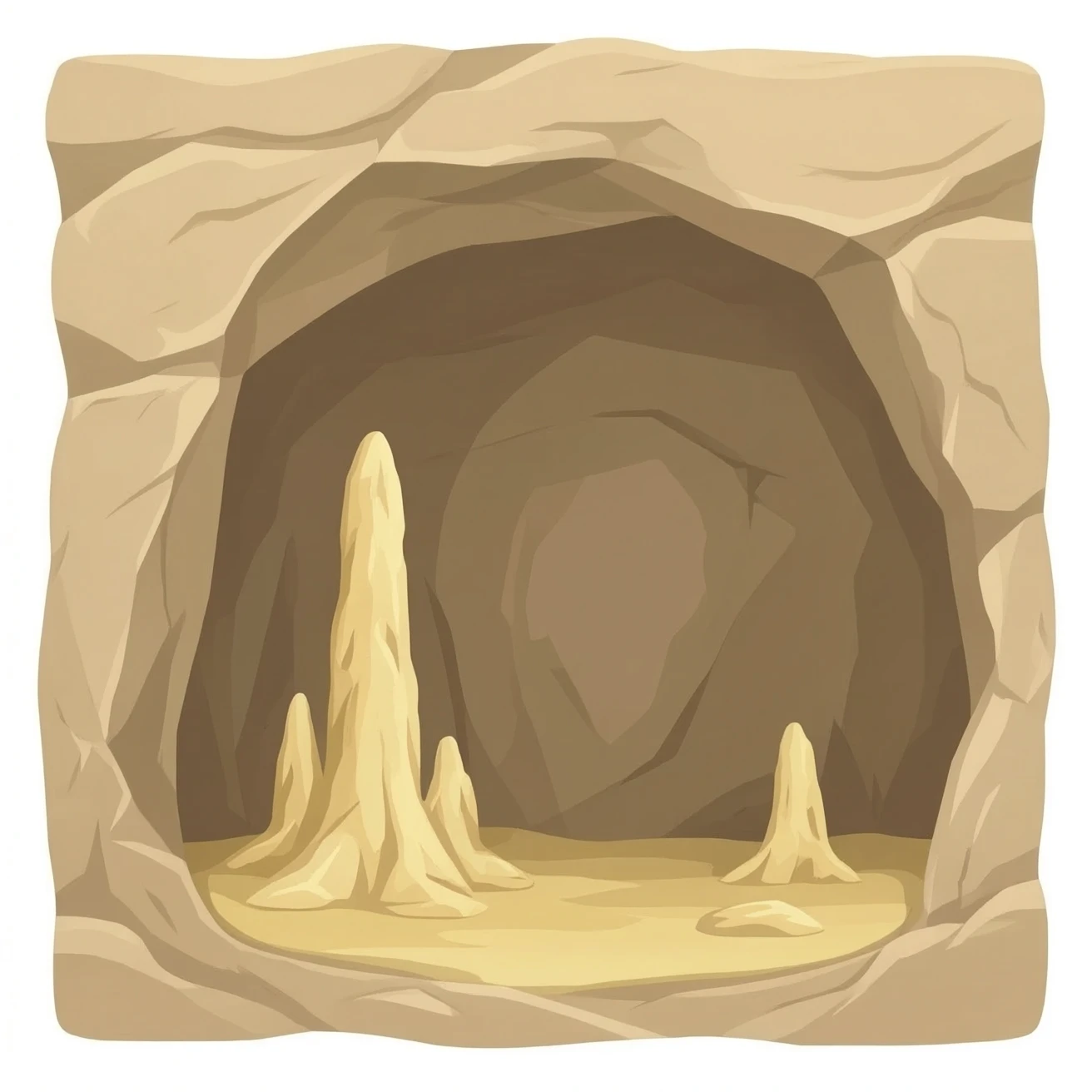 stalagmite, cave, cross section emoji