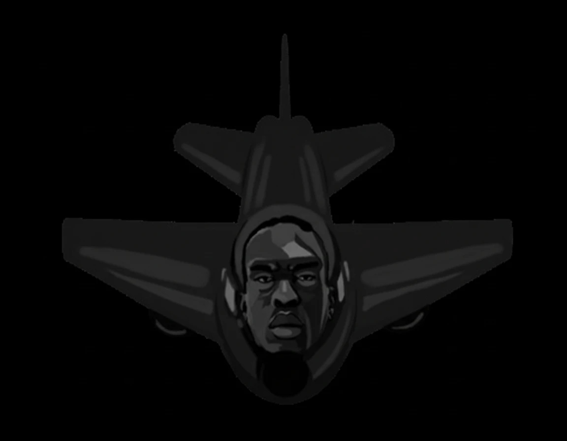 change the angle to be from top of the plane, ortographic 2d emoji