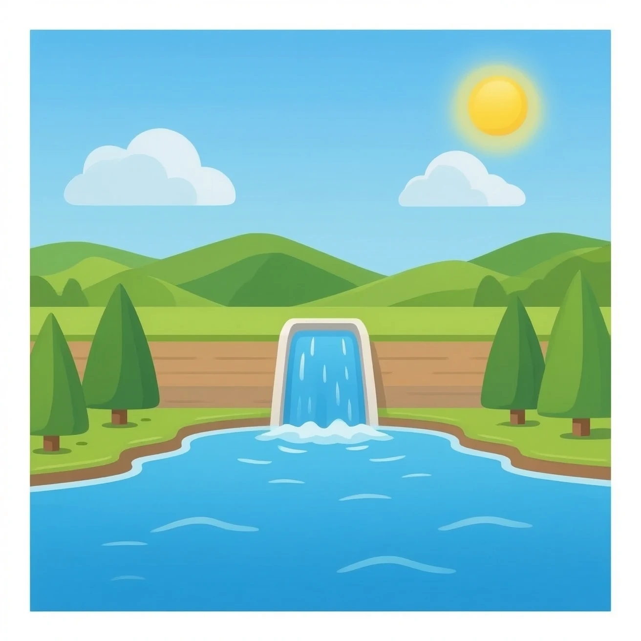 water escaping from reservoir emoji