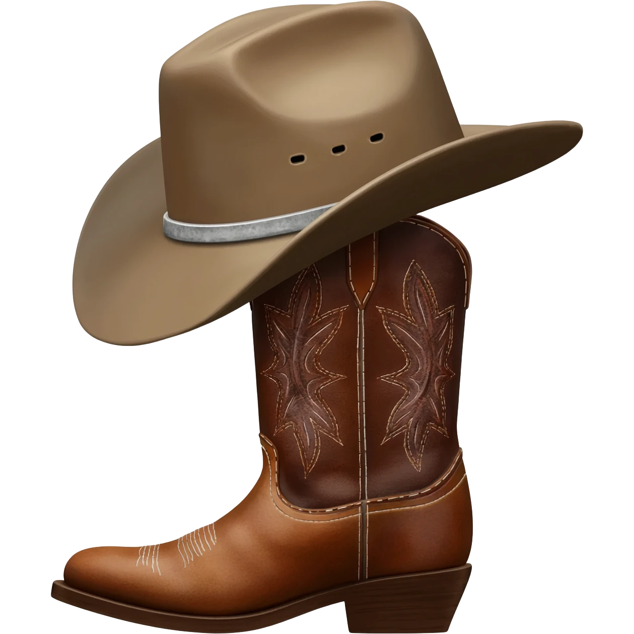 cowboy boots and hat emoji