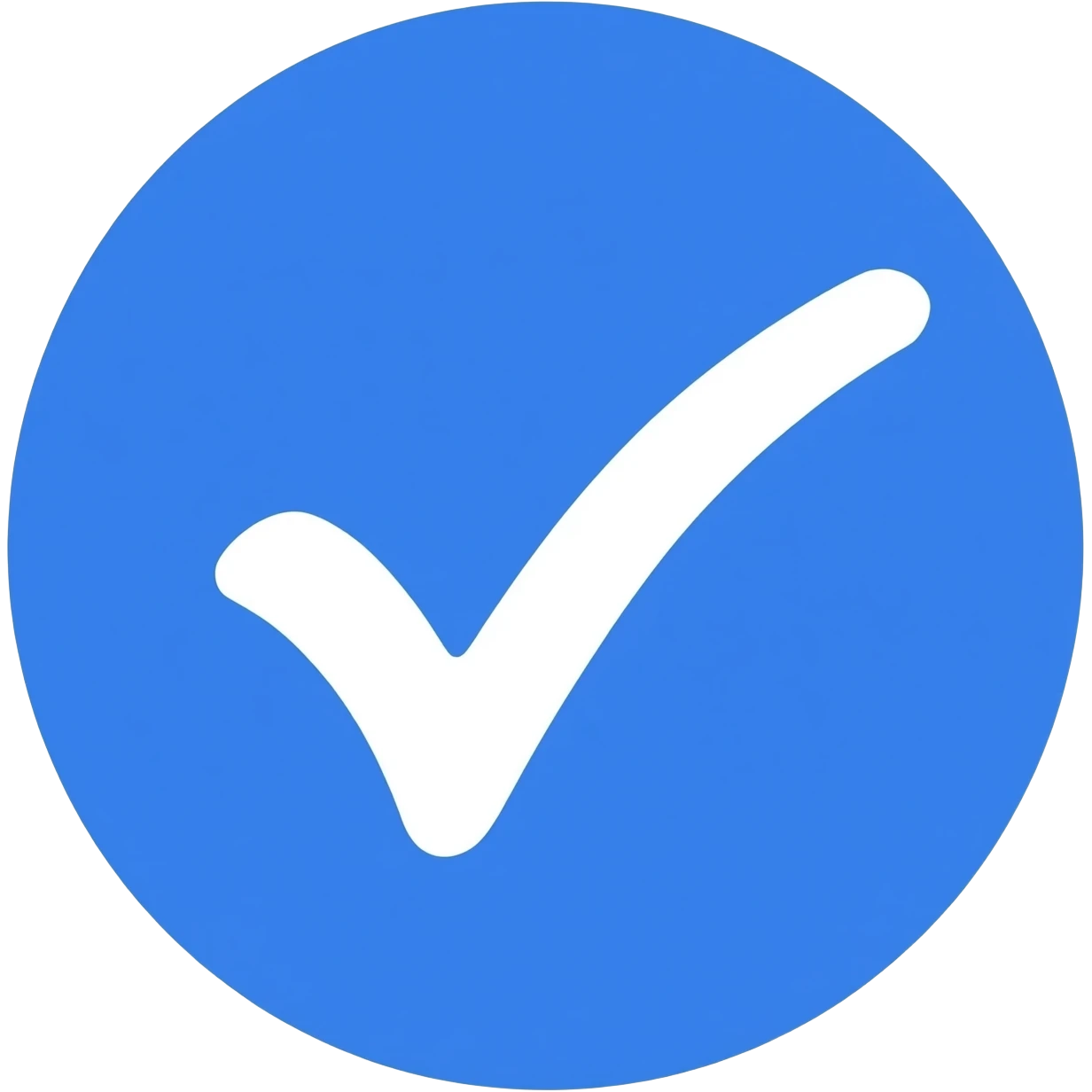 Blue tMavi tik(tık beyaz renk. Yuvarlak taban olan mavi) emoji emojiick and circle under tick circle rounded corners emoji