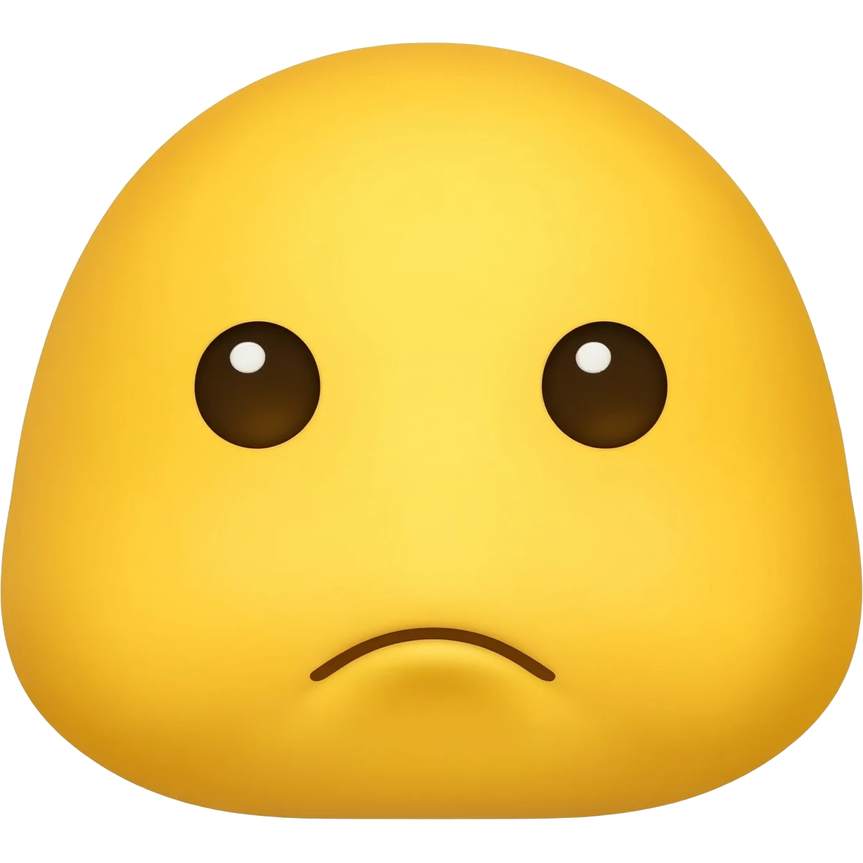 Yellow emoji adorable pouty face emoji