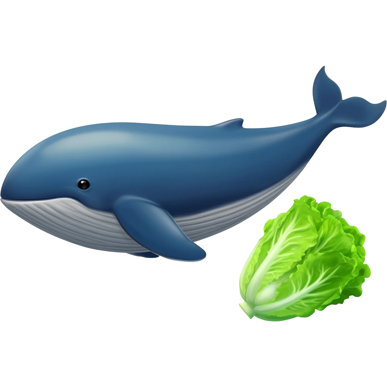 The Whale and the Lettuce emoji