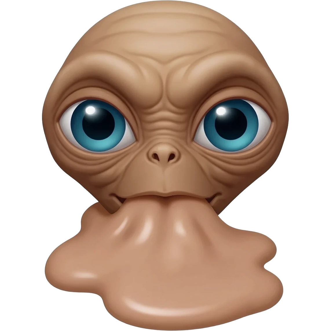E.T. The Extra-Terrestrial from the movie puking emoji
