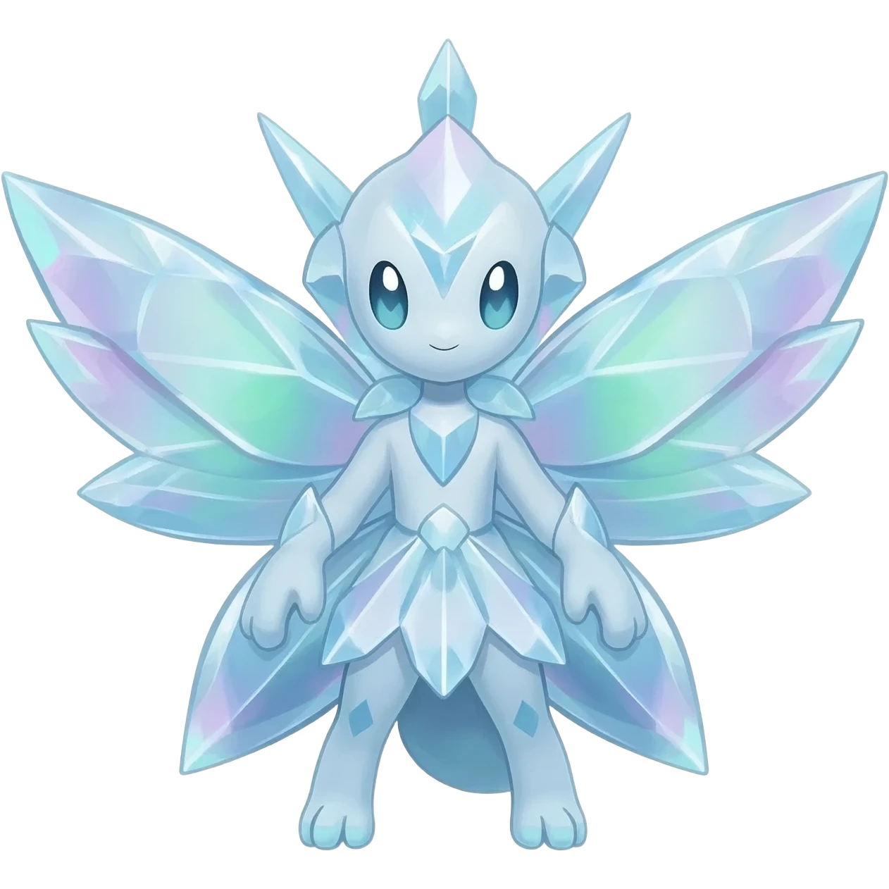 elemental icy floral ethereal glacial Axew-Rufflet-Brionne-Celebi-Pokémon-Fakémon-hybrid-creature emoji