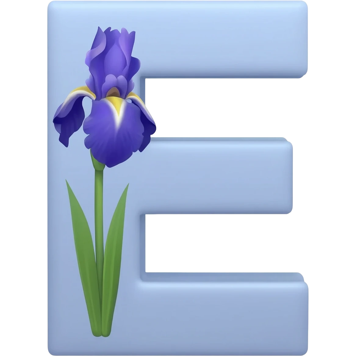 БУКВА E С ИРИСАМИ emoji