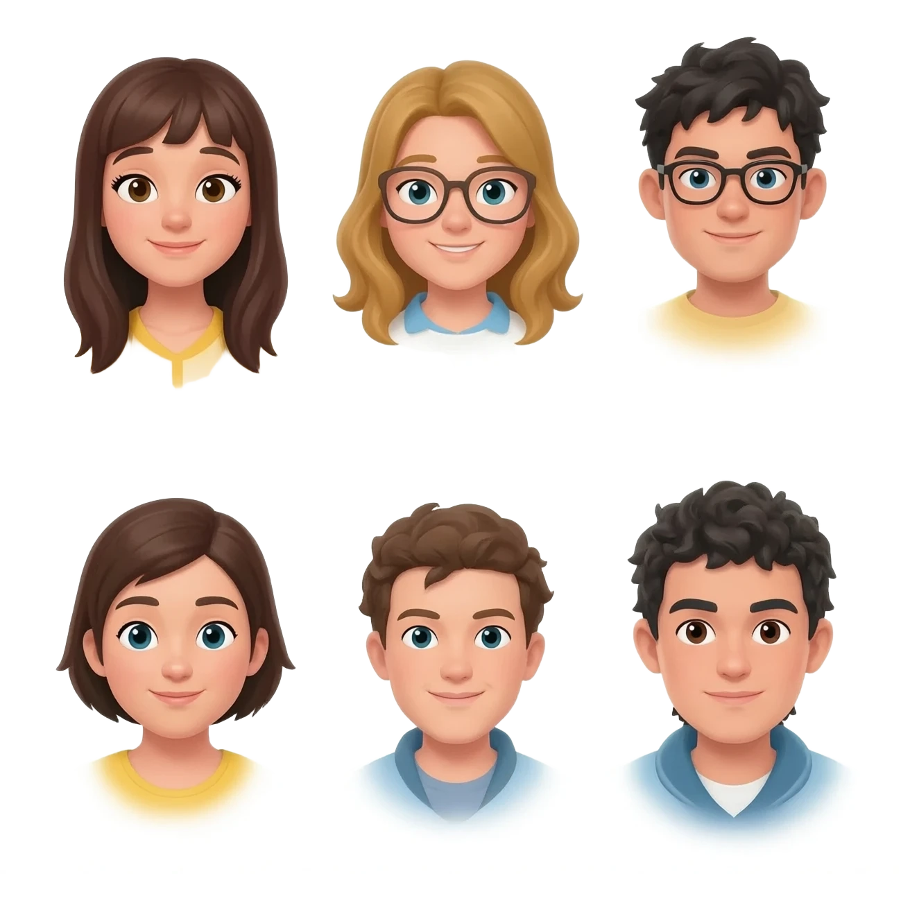 generate me 6 peoples emoji