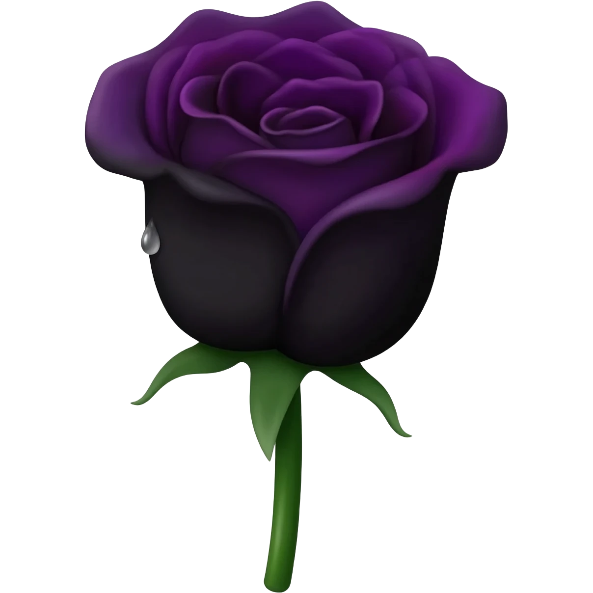 Uma rosa negra emoji
