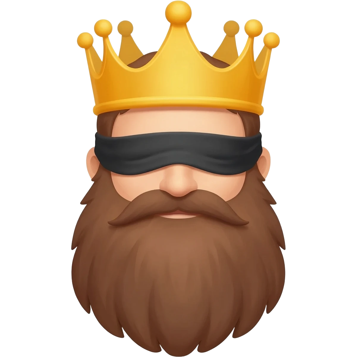 Make it a king in a blindfold emoji
