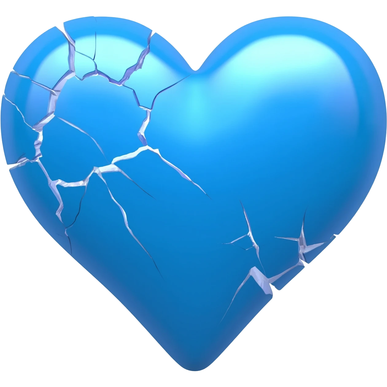 Corazon celeste partido emoji