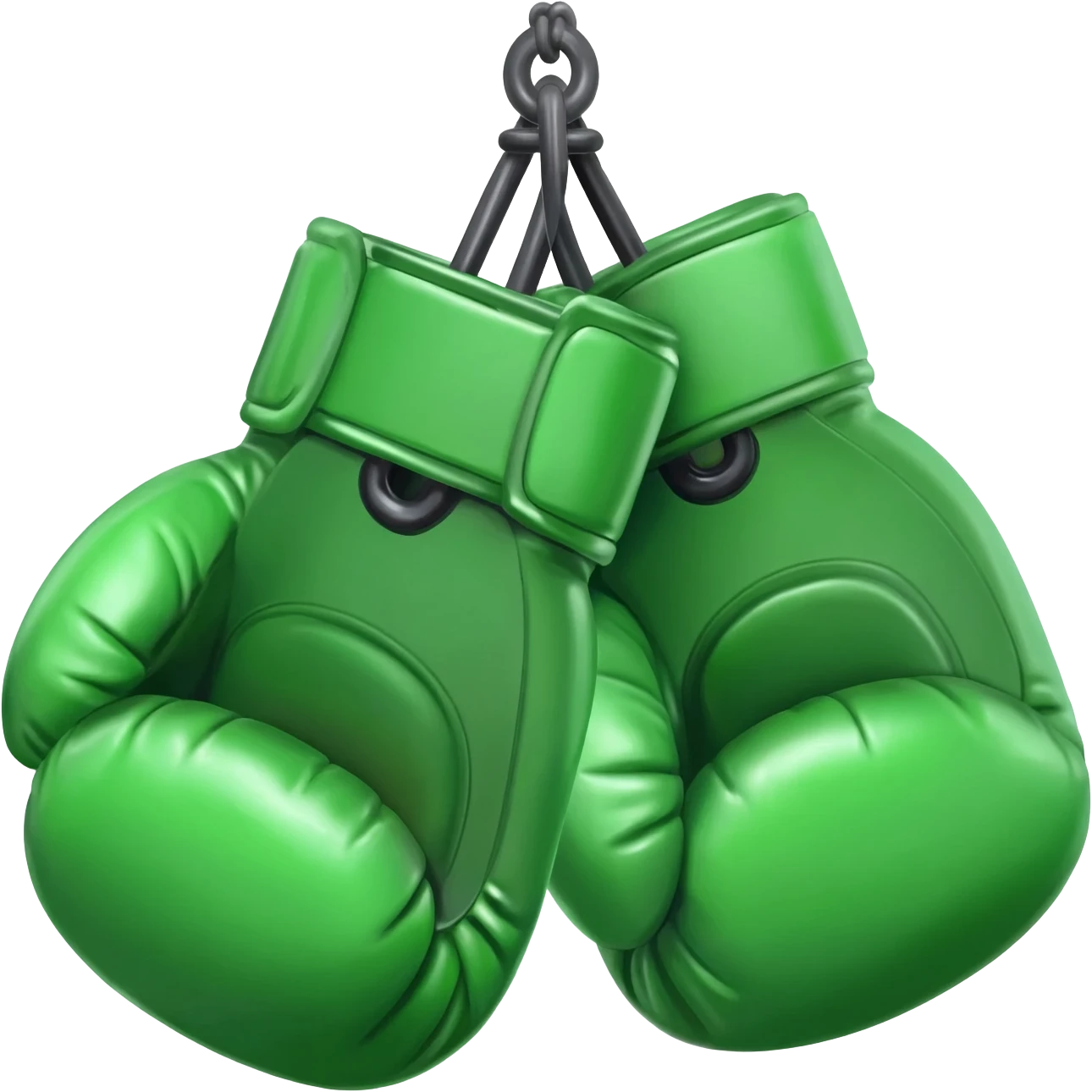 Hanging Green boxing gloves emoji emoji