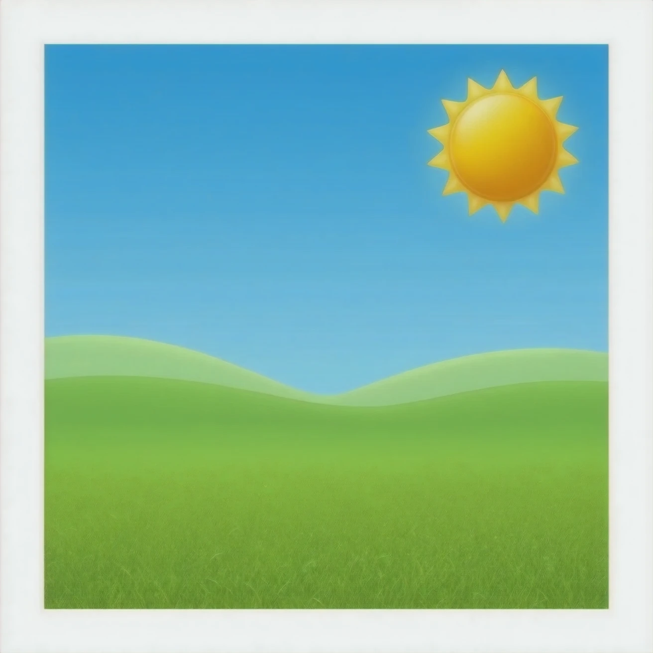 lawn and big sun emoji