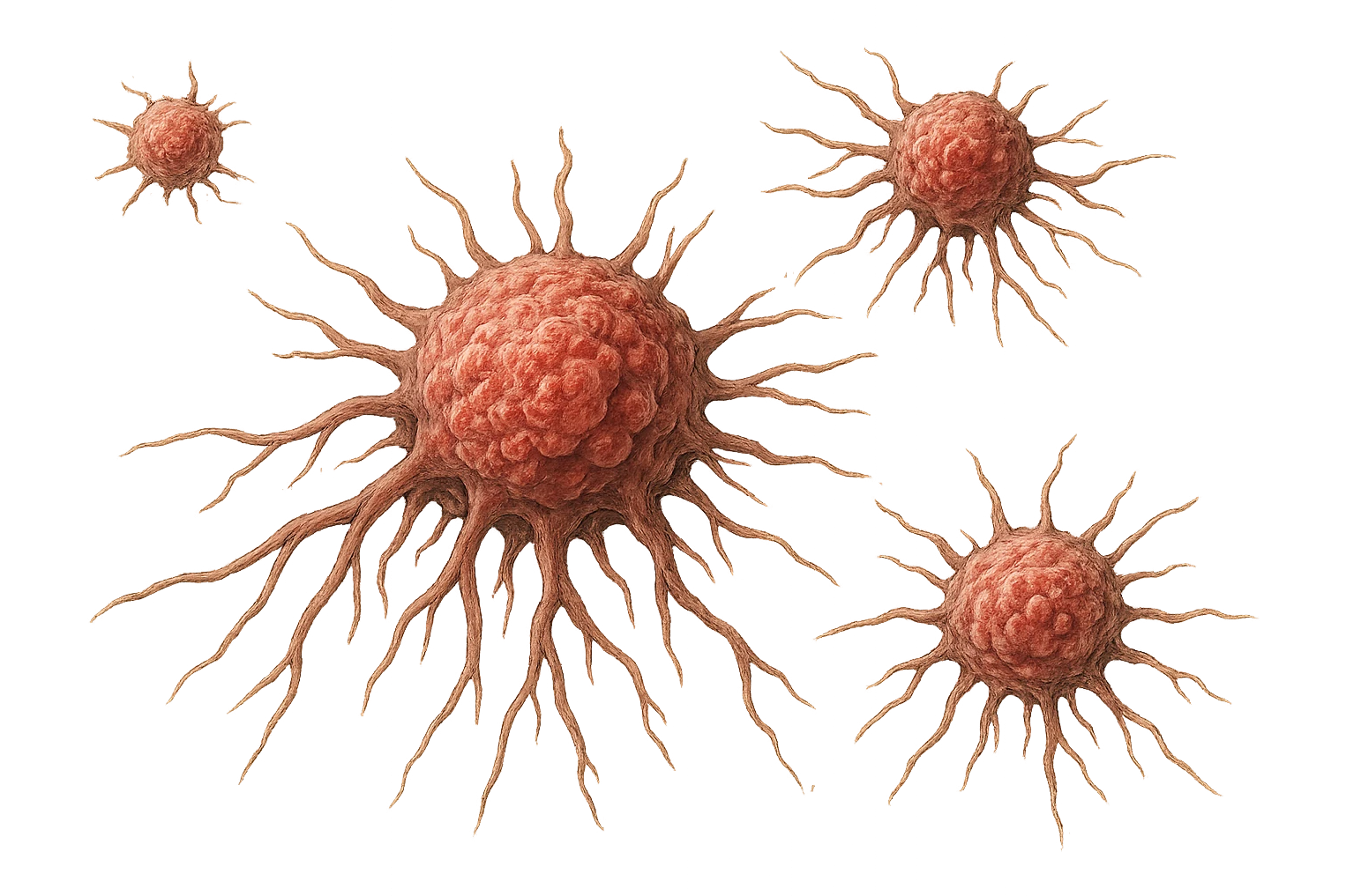 SEI CELLULE TUMORALI ANATOMICHE REALISTICHE FLUTTUANO IN ARIA emoji