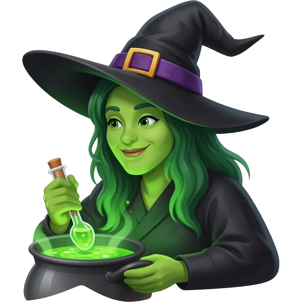 green witch cooking potion emoji