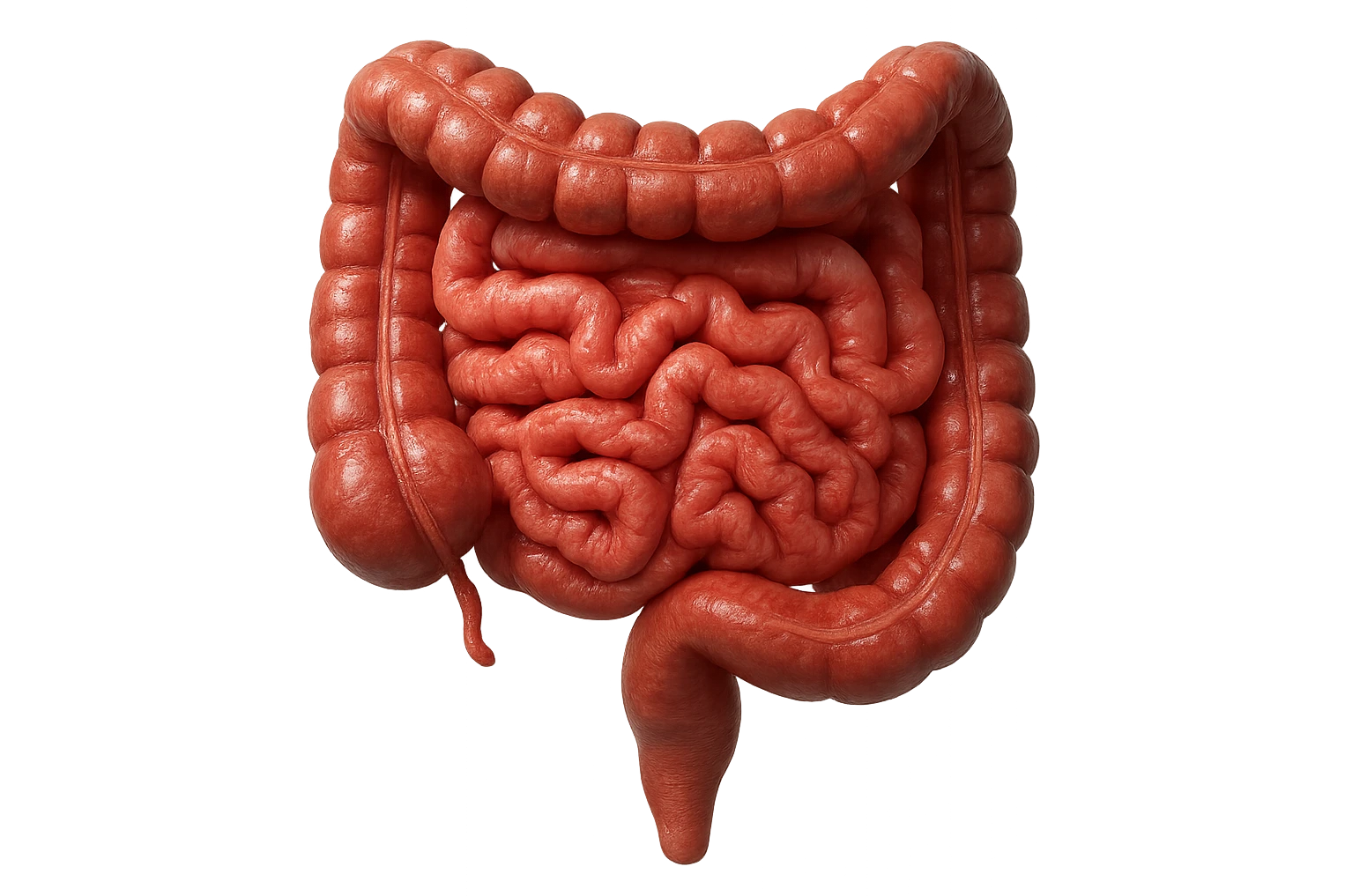 intestino umano anatomico realistico in salute, IPERREALISTICA 4K emoji