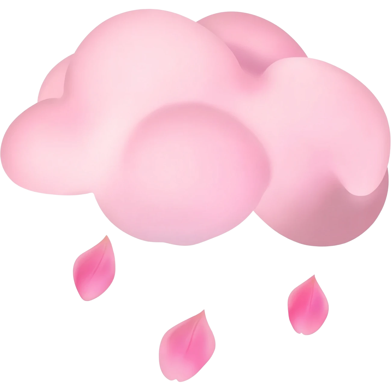 35. glowing flower petal rain emoji