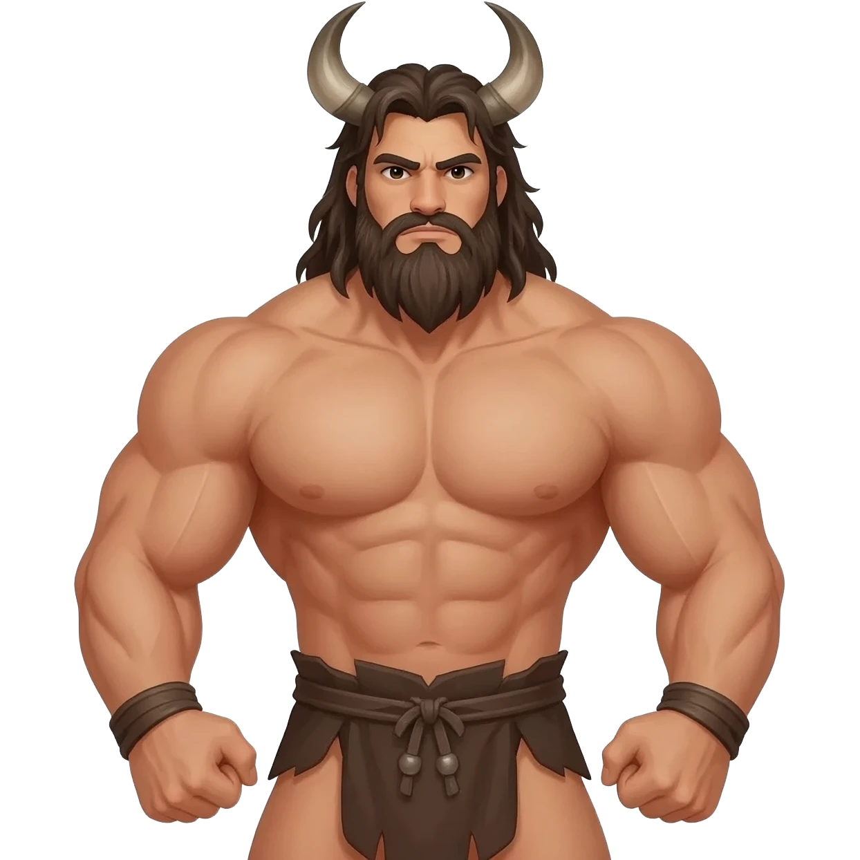 Huge muscular minotaur man in briefs emoji