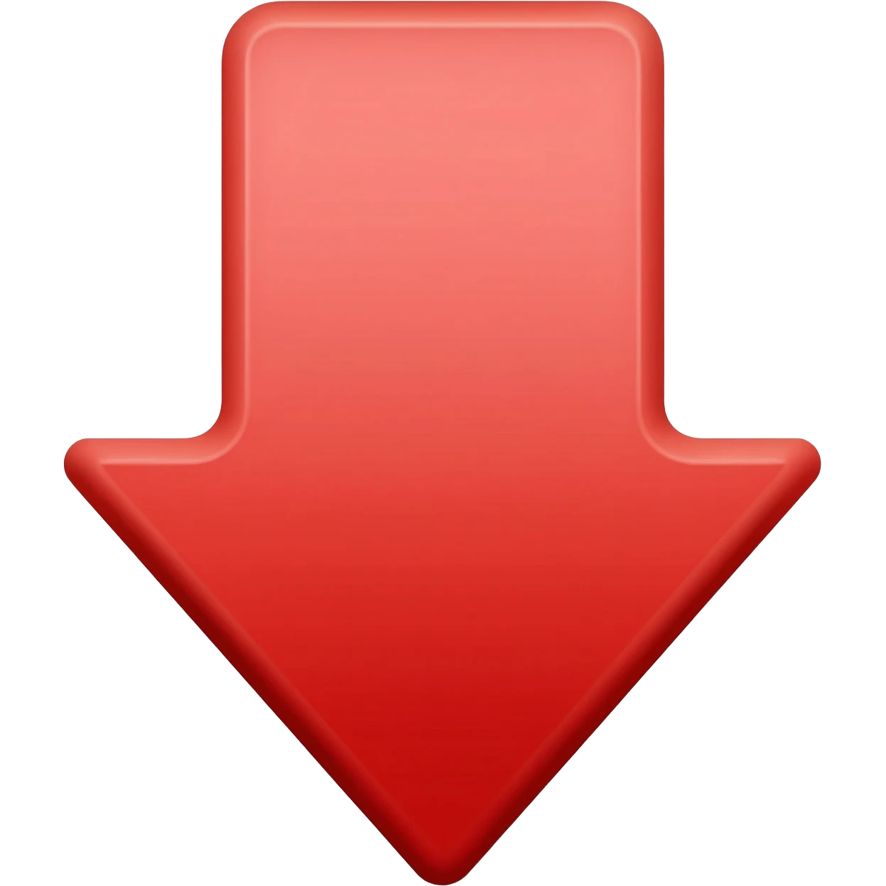 FLECHA BAJANDO EN ROJO TIPO GRAFICA emoji