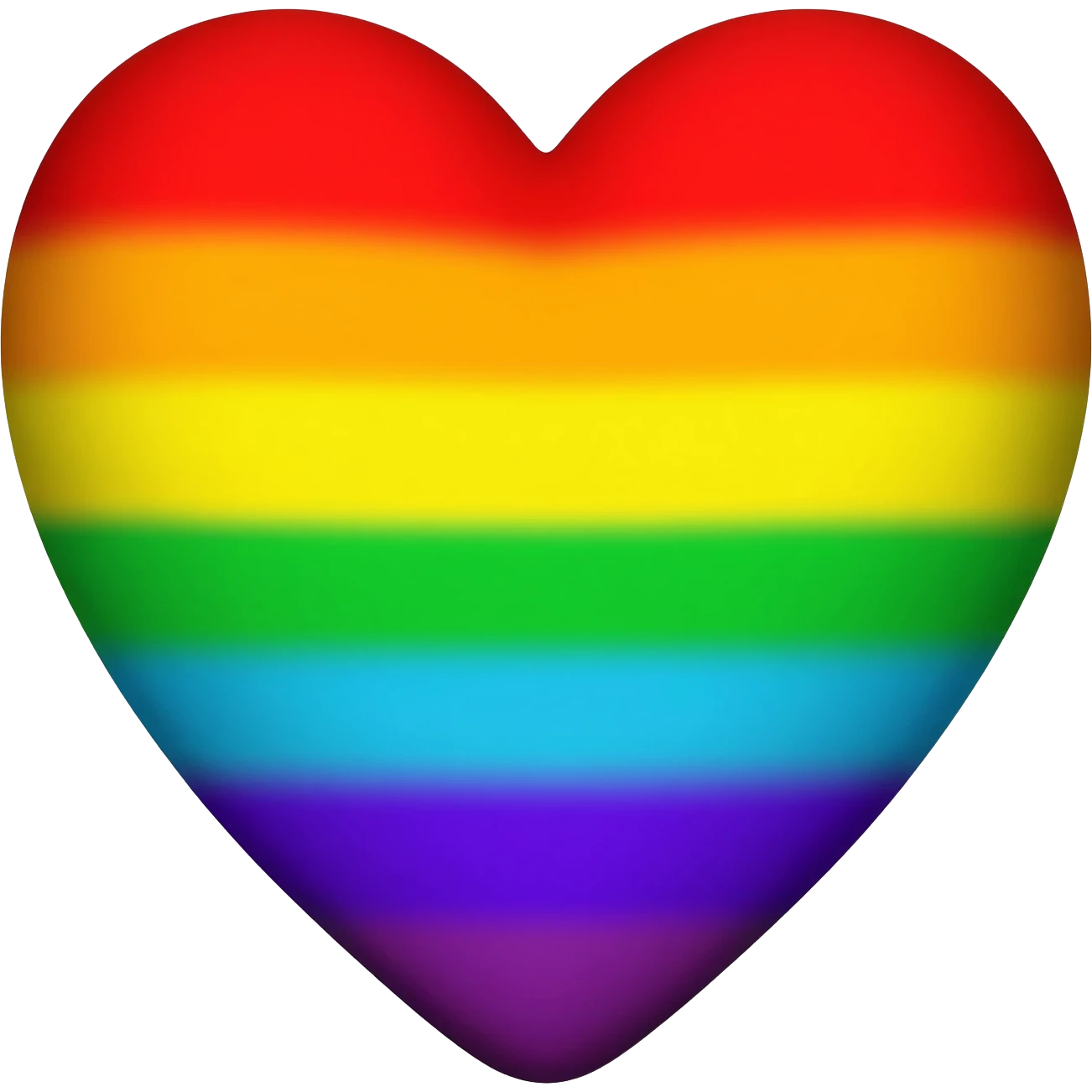 Create a Heart emoji with rainbow colours emoji