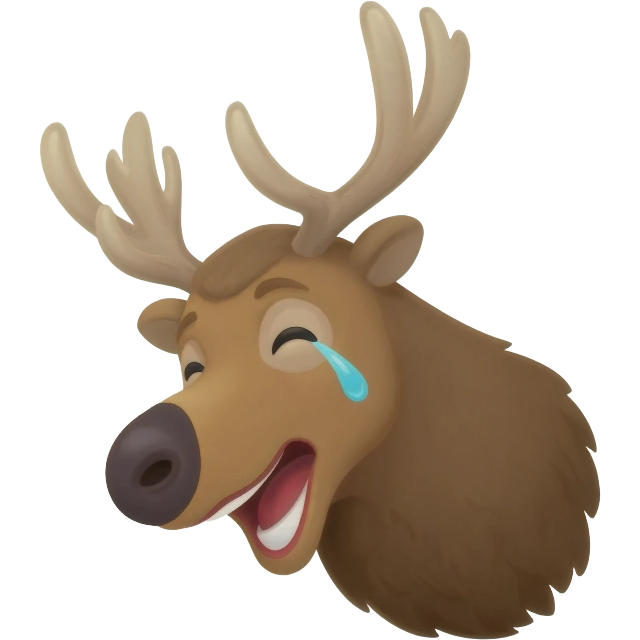 elchkopf diagonal stark lachen tränen emoji