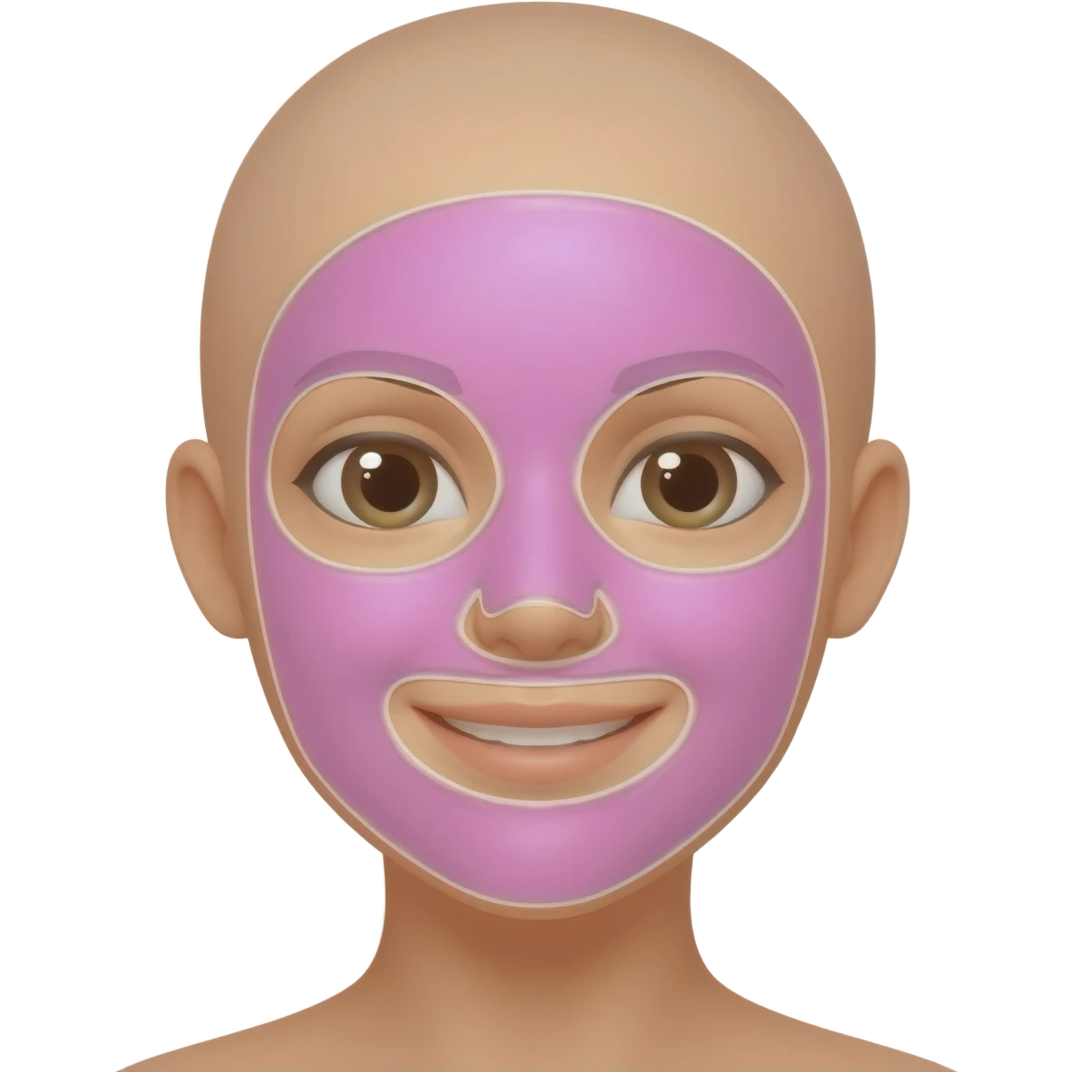 Quiero una chica con una mascarilla idratante rosa emoji