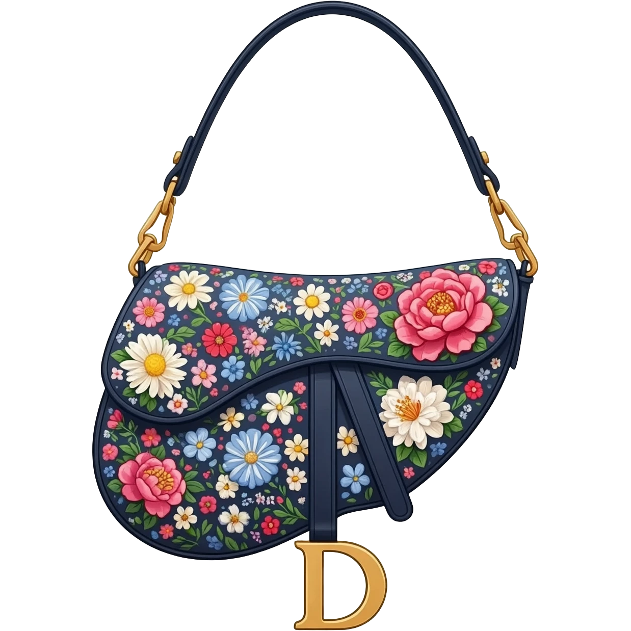 floral dior saddle bag emoji