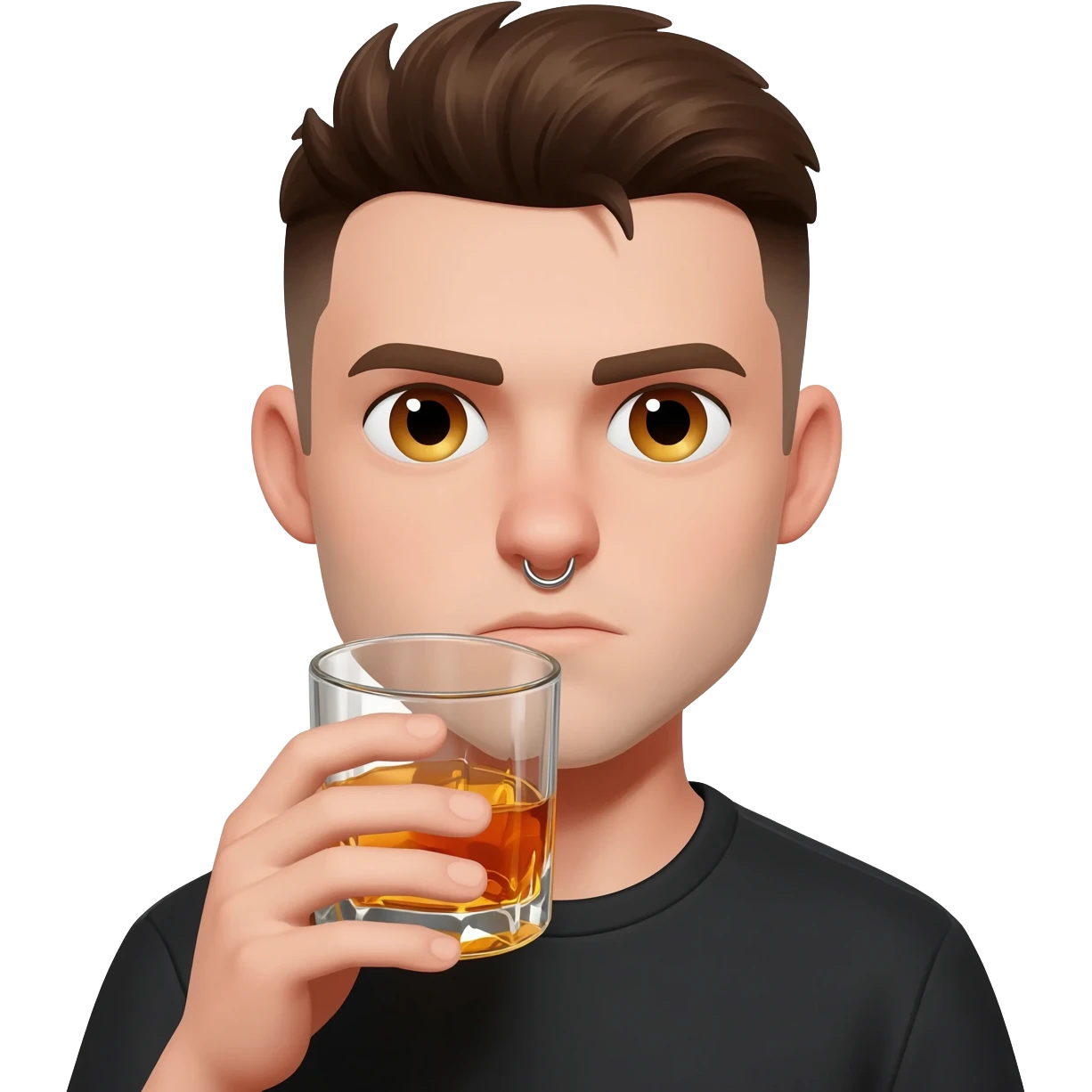 guy with septum drinking a shot emoji