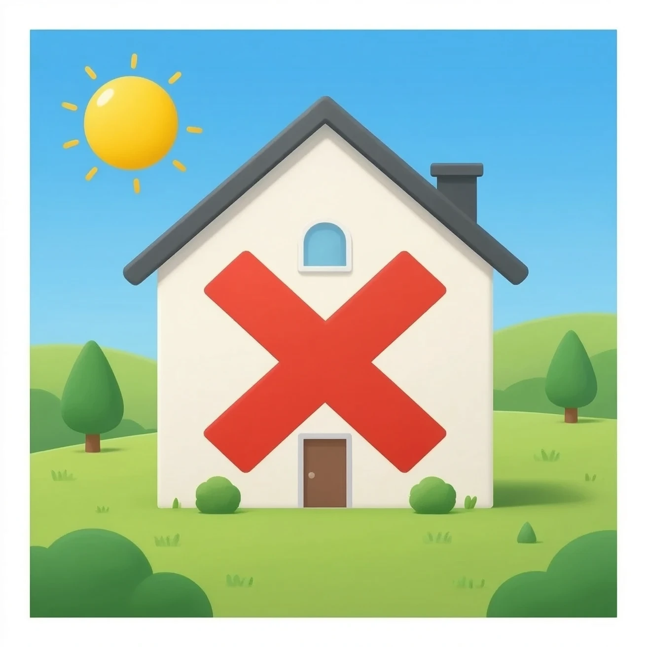 HOUSE WITH A X emoji